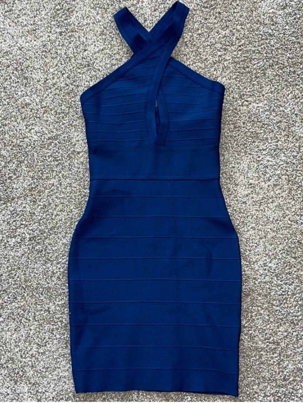 Revolve Navy Blue Bandage Mini Dress